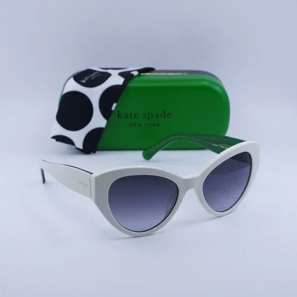 Final Price! Kate Spade PAISLEIGH/S 0VK6 9O White/Green/Grey Sunglasses KATE SPADE CRYSTAL/S 0VK6 9O- $70.99 USD - Classy Eyewear main image 4